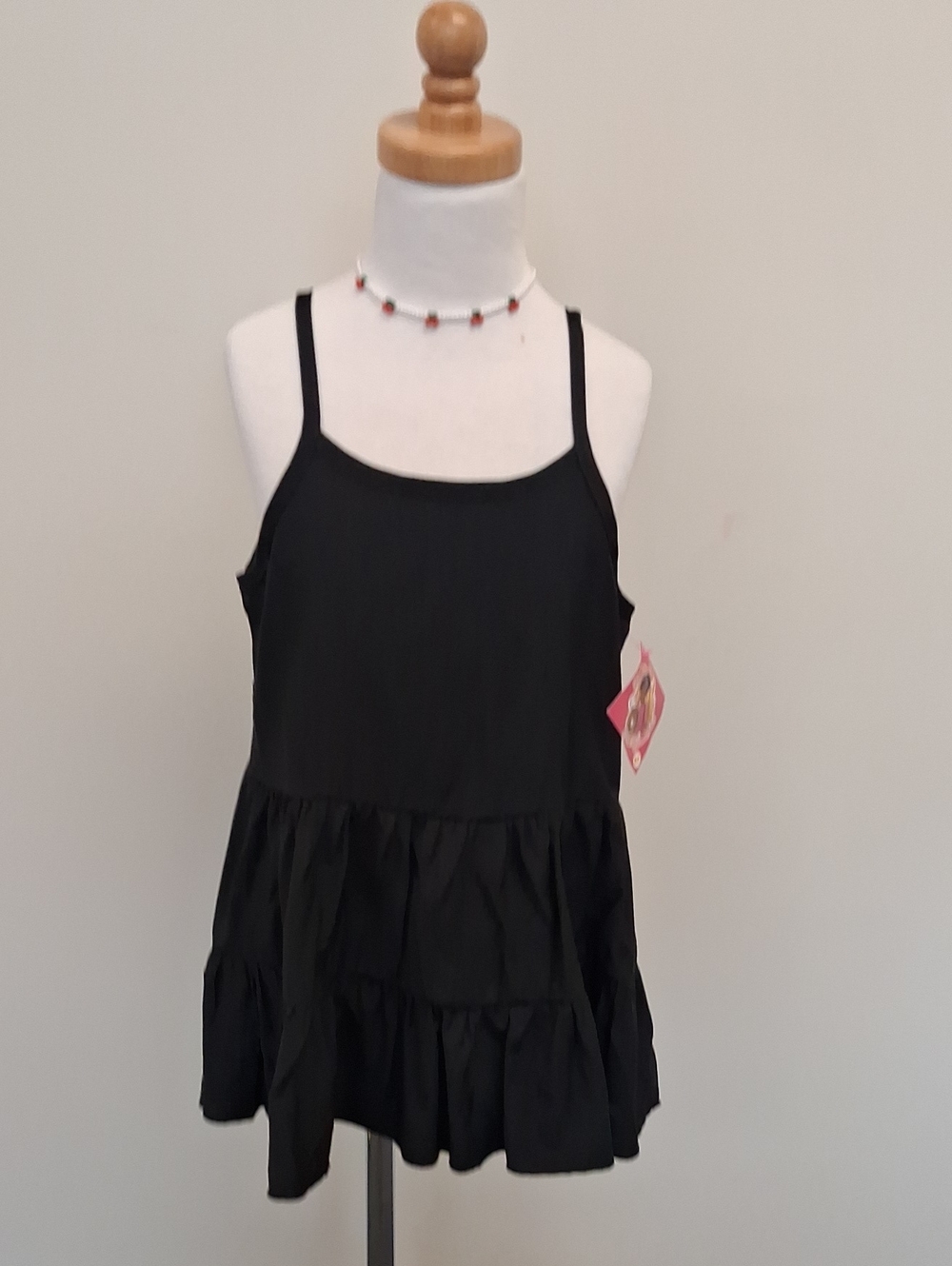 ASOS Girls Black Tiered Cami Dress Size 6/7